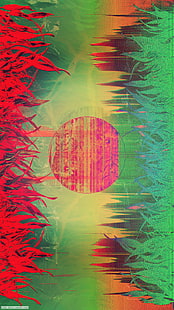 art glitch, abstrait, vaporwave, LSD, Fond d'écran HD HD wallpaper