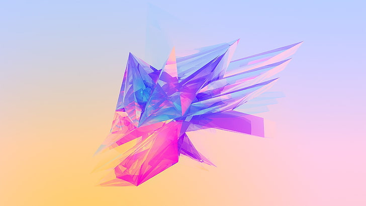 fioletowa i różowa tapeta cyfrowa, Justin Maller, abstrakcja, gradient, Tapety HD