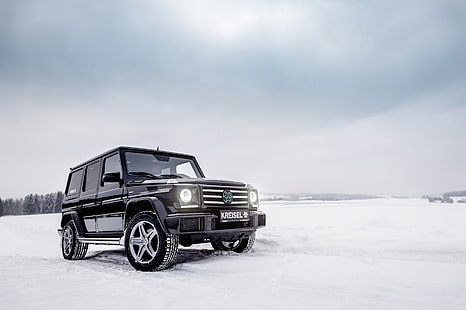 зима, Mercedes-Benz, Mercedes, g, G-Class, W463, vnedorozhnik, HD тапет HD wallpaper