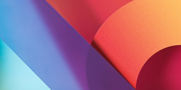 wallpaper digital warna biru, merah, dan oranye, Colourful, LG G6, Stock, HD, Wallpaper HD HD wallpaper