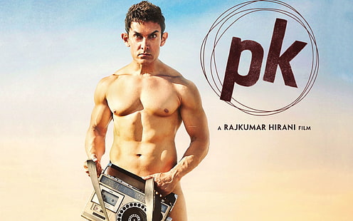 Aamir Khan nel film PK 2014, poster del film Aamir Khan PK, film, film di Bollywood, bollywood, aamir khan, 2014, Sfondo HD HD wallpaper