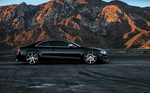 Audi RS5, Audi, rs5, mobil, Tuning, hitam, Wallpaper HD HD wallpaper