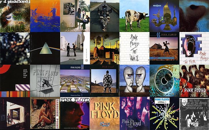 Kolase wallpaper digital Album CD, Band (Musik), Pink Floyd, Wallpaper HD