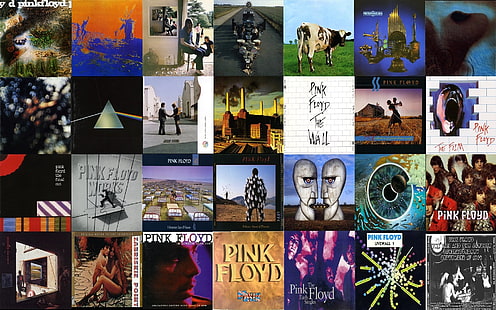 CD Album digital tapetkollage, Band (musik), Pink Floyd, HD tapet HD wallpaper