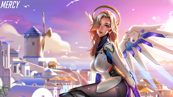 Mercy (Overwatch), gry wideo, Blizzard Entertainment, Overwatch, Tapety HD HD wallpaper