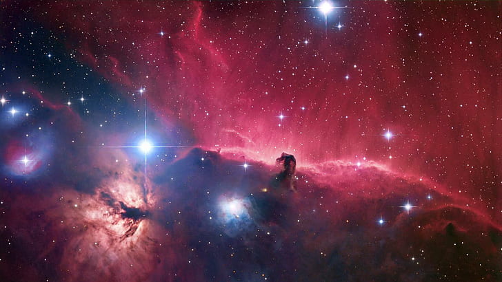 Nebula Horsehead HD, อวกาศ, เนบิวลา, หัวม้า, วอลล์เปเปอร์ HD