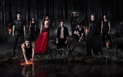 The Vampire Diaries series de televisión, series, vampiros, diarios, Fondo de pantalla HD HD wallpaper