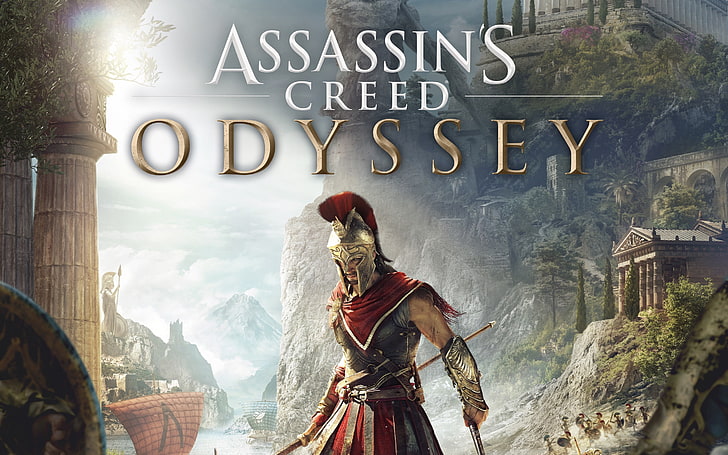 Cartel del juego Assassins Creed Odyssey E3, fondo de pantalla de Assassin's Creed Odyssey, Fondo de pantalla HD