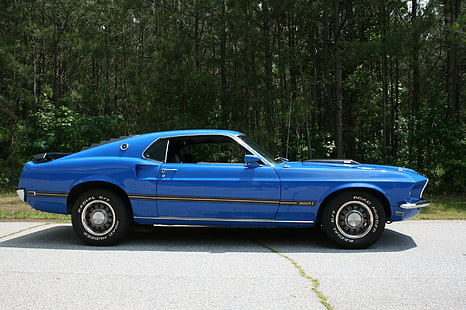 '69 Ford Mustang Mach 1, ford, vintage, mustang, klasik, antik, mach, 1969, otot, mobil, Wallpaper HD HD wallpaper
