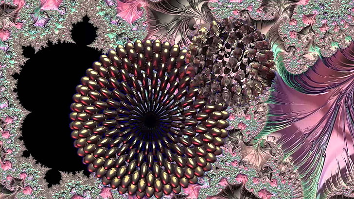 abstracto, flor, fractal, HD wallpaper