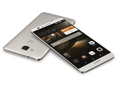 silver Hauwei Android smartphone, huawei, ascend mate 7, smartphone, display, HD tapet HD wallpaper