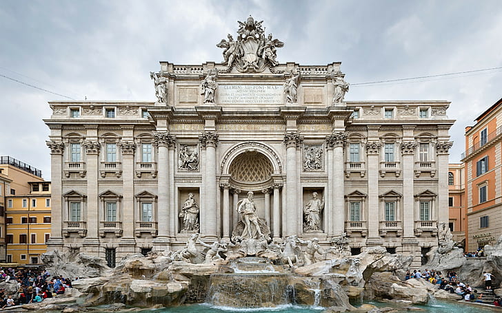 Rom, Trevi-Brunnen, HD-Hintergrundbild