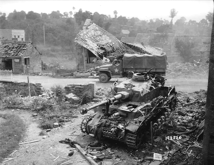 полутоновое фото военного танка, танк, военный, старый, немецкая армия, Вторая мировая война, винтаж, монохромный, HD обои