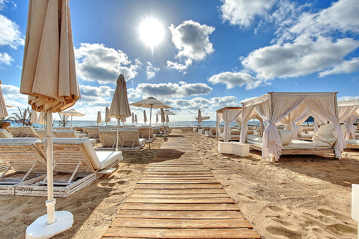 As melhores praias do mundo, praia, turismo, férias, Ibiza, viagens, Ushuaia Beach Hotel, resort, areia, HD papel de parede