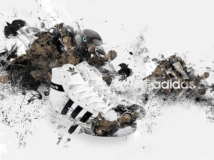 Adidas, scarpe da ginnastica, eleganti, marca, Sfondo HD