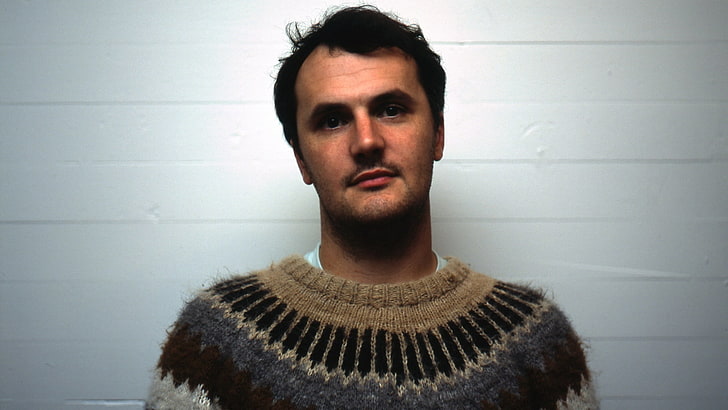 men's brown and gray crew-neck shirt, mount eerie, man, sweater, wall, face, HD wallpaper