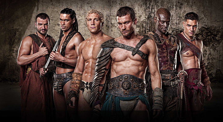 a série, Gladiador, Spartacus, Spartacus: Sangue e areia, Crixus, Oenomaus, Barca, Ashur, sangue e areia, Varro, HD papel de parede
