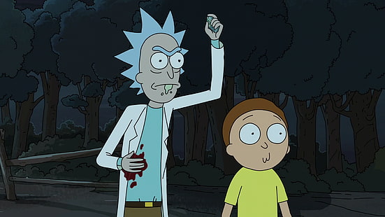 Rick und Morty, Zeichentrickfilm, Rick Sanchez, Morty Smith, HD-Hintergrundbild HD wallpaper
