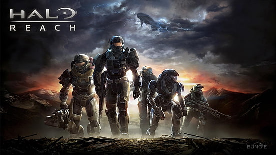 Halo, Halo Reach, video games, science fiction, Noble 6, Spartans, HD wallpaper HD wallpaper