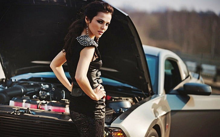 sati kazanova model car women, HD wallpaper
