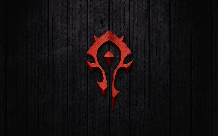 clipart logo merah, gerombolan, World of Warcraft, karya seni, tekstur, kayu, video game, Wallpaper HD