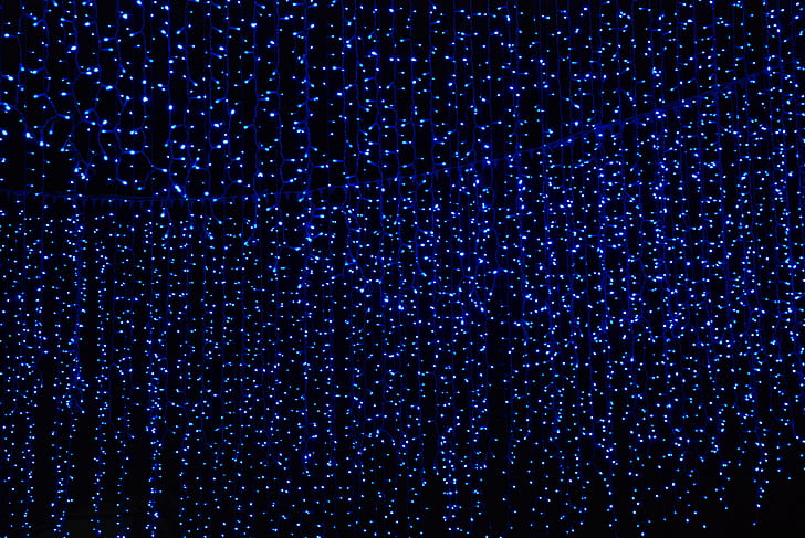 Girlande, Licht, Neon, Dekoration, Glühen, blau, HD-Hintergrundbild