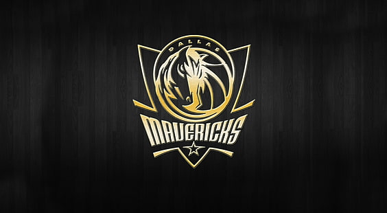 Logotipo Mavericks, Basquete, Plano de fundo, Logotipo, Ouro, NBA, Dallas Mavericks, HD papel de parede HD wallpaper