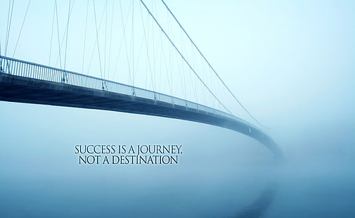 Erfolgszitate, graue Kabelbrücke, Aero, Creative, Quotes, Erfolg, HD-Hintergrundbild HD wallpaper