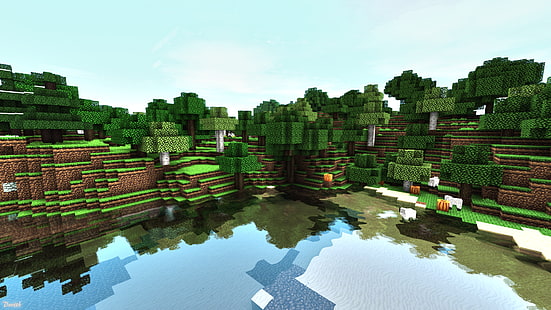 screenshot dell'applicazione di gioco Minecraft, senza titolo, Minecraft, videogiochi, Sfondo HD HD wallpaper