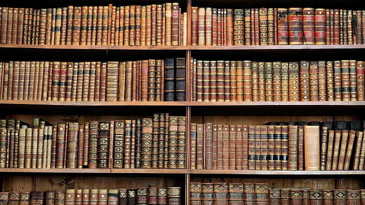książka, biblioteka, atheneum, stare książki, półki, Tapety HD