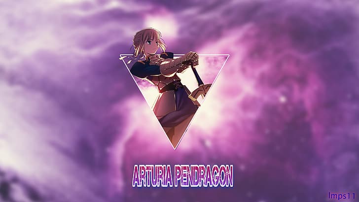Arturia Pendragon, anime, HD wallpaper