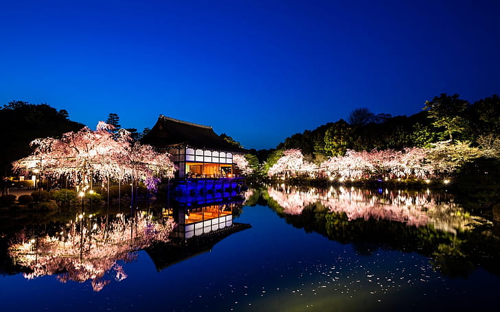 Храм Хэйан Киото, Киото, пейзаж, фон, HD обои