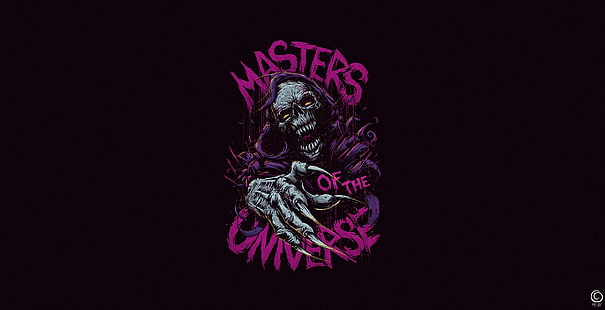 Masters of the Universe, grafika, szkieletor, czaszka, proste tło, Tapety HD HD wallpaper