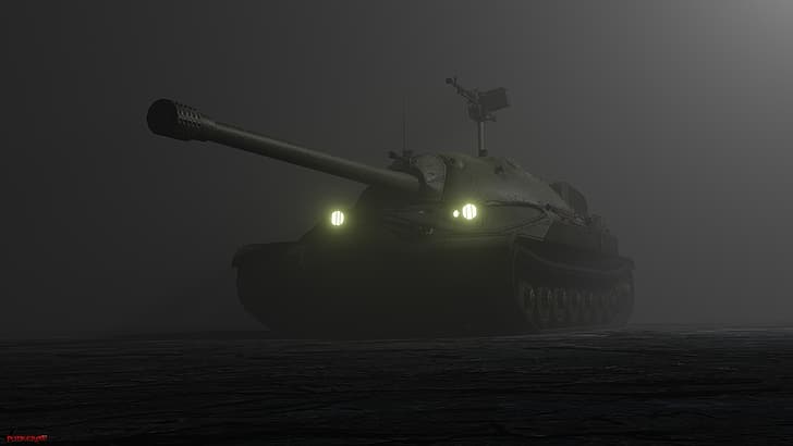 World of Tanks, IS-7, lampu, tank, Wallpaper HD