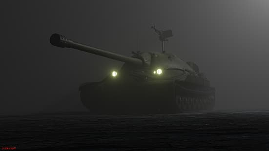 World of Tanks, IS-7, luces, tanque, Fondo de pantalla HD HD wallpaper