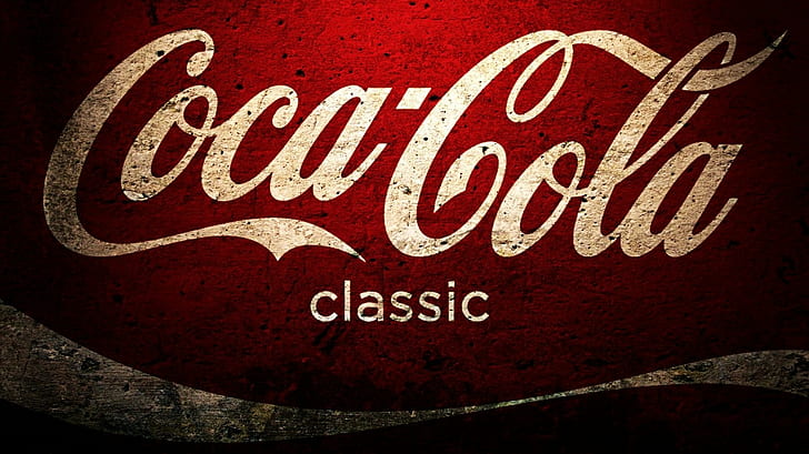 Coca-Cola ، الشعار ، الجرونج، خلفية HD