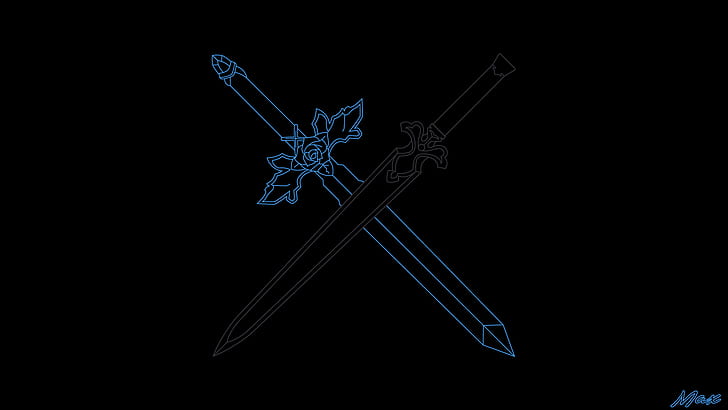 Sword Art Online, Sword Art Online: Alicization, Blue Rose Sword (Sword Art Online), Night Sky Sword (Sword Art Online), HD тапет