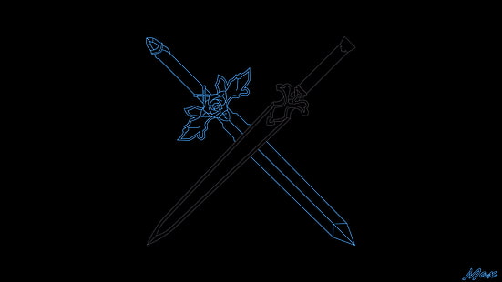 Sword Art Online, Sword Art Online: Alicization, Blue Rose Sword (Sword Art Online), Night Sky Sword (Sword Art Online), HD tapet HD wallpaper