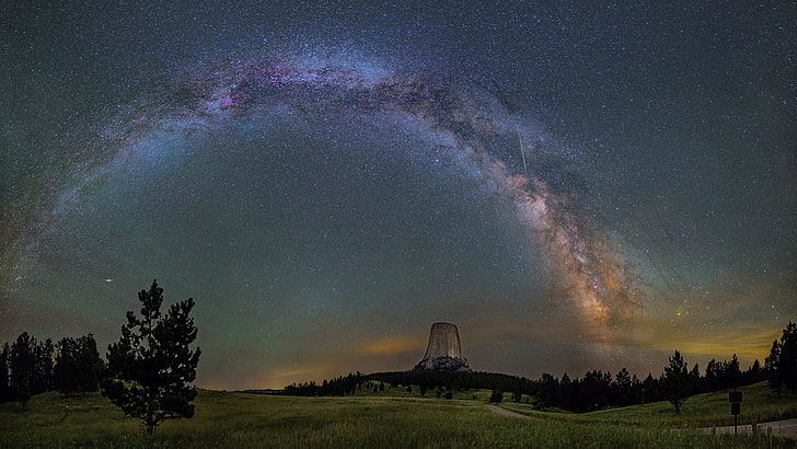 NASA, Sterne, Himmel, Planet, Galaxie, Wissenschaft, Milchstraße, Devils Tower, HD-Hintergrundbild