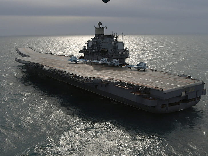 warship admiral kuznetsov carrier, HD wallpaper