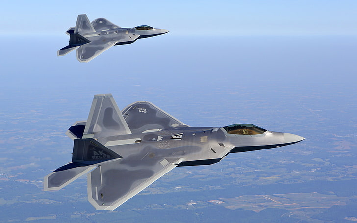 F-22ラプター、軍用機、航空機、米空軍、 HDデスクトップの壁紙