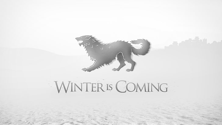 Game of Thrones, Winter Is Coming, House Stark, Direwolf, HD wallpaper