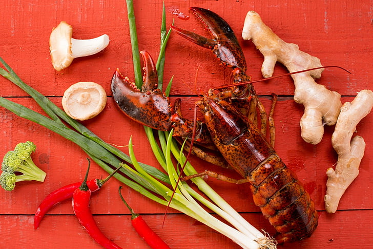 Food, Lobster, Pepper, Seafood, Still Life, HD wallpaper