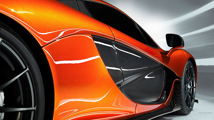 coupé rouge et noir, McLaren P1, voiture, Fond d'écran HD