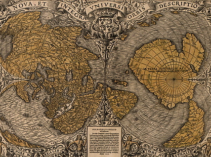 Стара карта, илюстрация на световна карта, Пътуване, Карти, HD тапет HD wallpaper