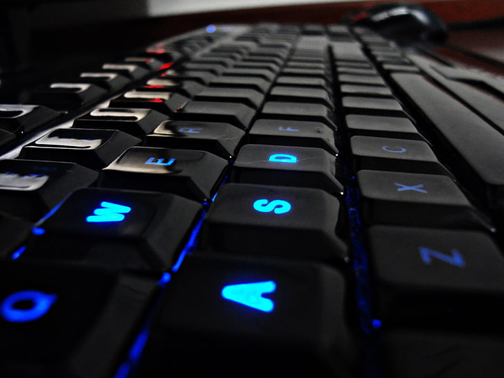 schwarze mechanische Tastatur, Tastaturen, Gamer, SteelSeries, HD-Hintergrundbild