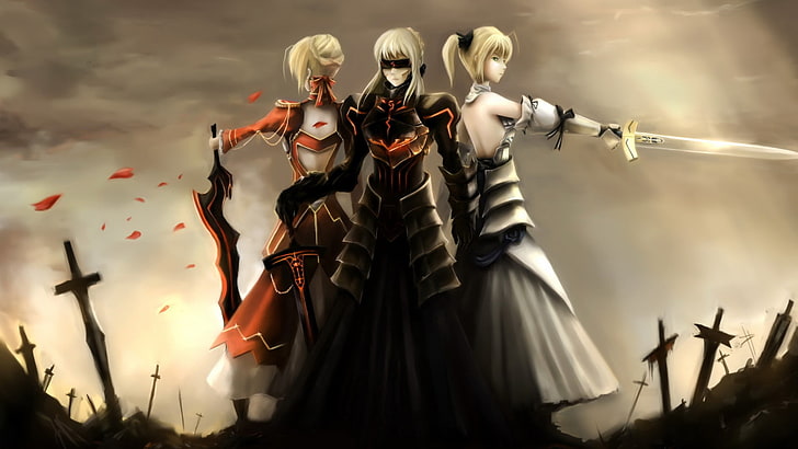 Fate Stay Night saber wallpaper, anime, anime girls, Fate Series, Sabre Alter, Sabre Lily, Sabre, Fate / Stay Night, Sabre Extra, miecz, Tapety HD