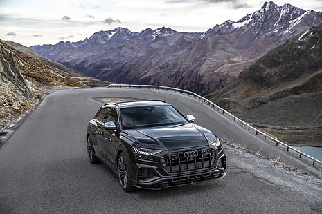 Audi, Audi Q8, Black Car, Car, Luxury Car, SUV, Vehicle, HD тапет HD wallpaper