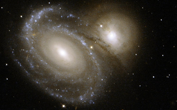 ilustrasi galaksi spiral, ruang, seni ruang, galaksi, Wallpaper HD
