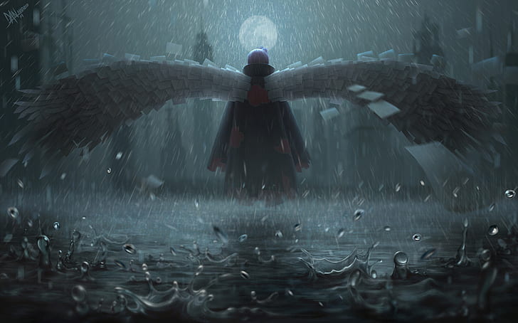 Naruto, Konan (Naruto), Regen, HD-Hintergrundbild